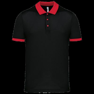 Polo entallado y estilo moderno Black / Red 3Xl
