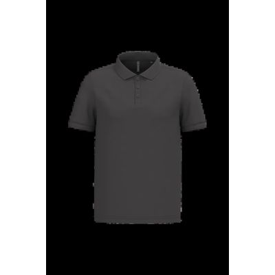Polo piqué manga corta de algodón Dark Grey M