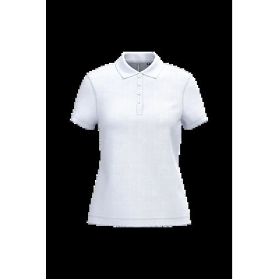Polo piqué de manga corta de mujer White L