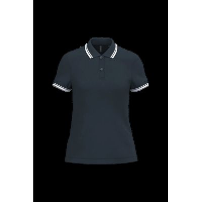 Polo a rayas mujer manga corta Navy / White S