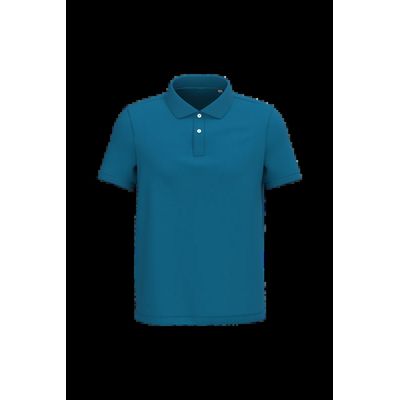 Polo algodón orgánico para hombre Blue Sapphire S