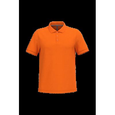 Polo de algodón manga corta para hombre Orange Xl