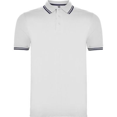 Polo Manga Corta detalles en contraste Blanco/Marino S