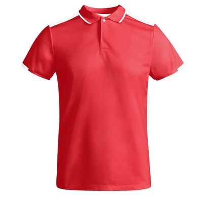 Polo Poliéster Reciclado Antibacteriano Rojo/Blanco 3Xl