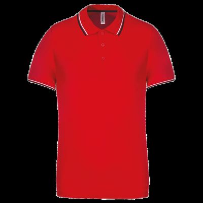 Polo de manga corta algodón Red / Navy / White L