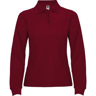 Polo mujer manga larga Granate Xl