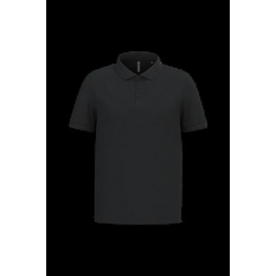Polo piqué manga corta de algodón Black Xxl