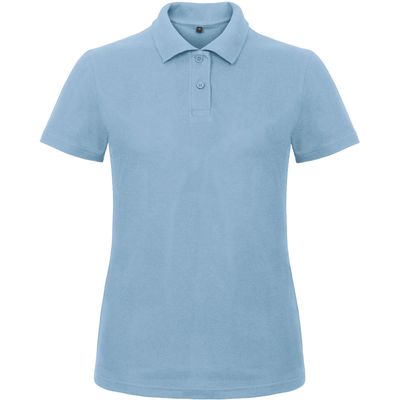 Polo entallado para mujer 100% algodón Light Blue Xs