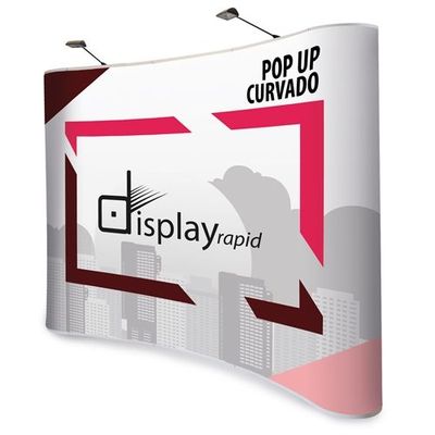 Pop Up Curvado con Iman y Focos para Gráficas de 4x3m
