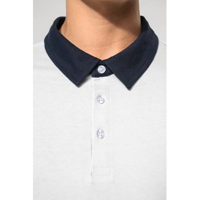 Polo bicolor hombre algodón