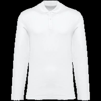 Polo manga larga hombre White M