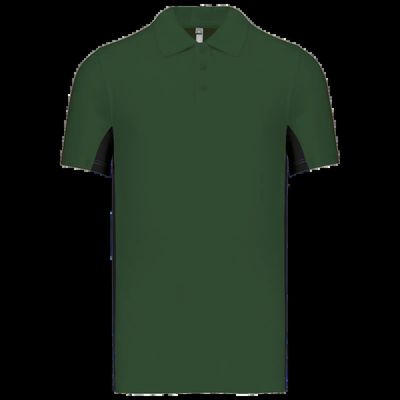 Polo manga bicolor hombre Forest Green / Black S