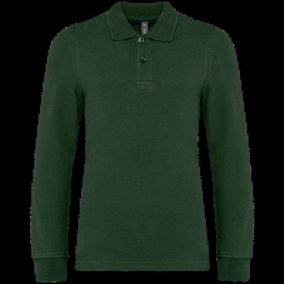Polo manga larga infantil algodón Forest Green 4/6 Ans