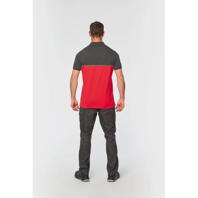 Polo bicolor manga corta unisex