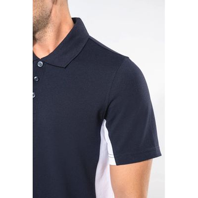 Polo manga bicolor hombre