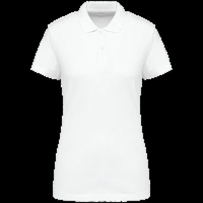 Polo de algodón de manga corta de chica White Xl