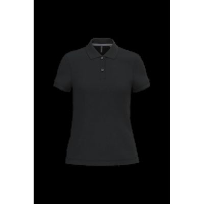 Polo manga corta mujer algodón Black 3Xl