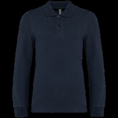 Polo manga larga infantil algodón Navy 4/6 Ans