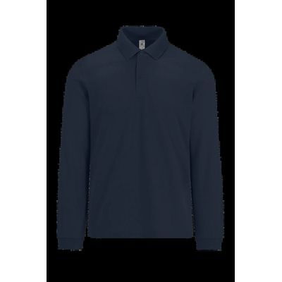 Polo manga larga hombre básico Navy S