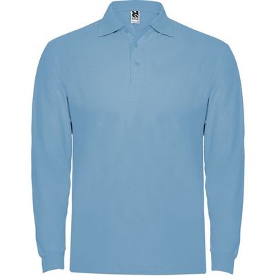 Polo Manga Larga con Puños Celeste 2Xl