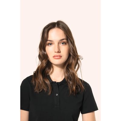 Polo de algodón de manga corta de chica