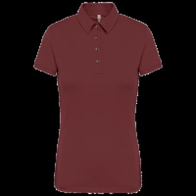 Polo básico de manga corta para mujer Wine S