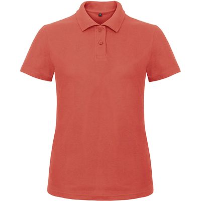 Polo entallado para mujer 100% algodón Pixel Coral Xl