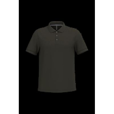 Polo de algodón manga corta para hombre Dark Khaki L