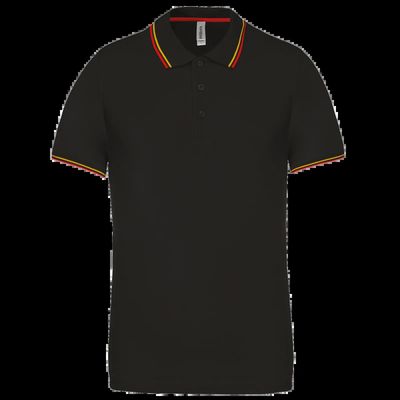 Polo de manga corta algodón Black / Red / Yellow Xxl