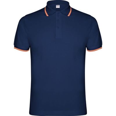 Polo de manga corta Adorno de bandera Marino Xl