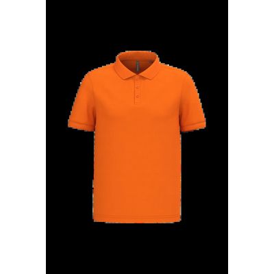 Polo piqué manga corta de algodón Orange 3Xl