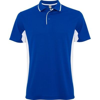 Polo técnico para deporte Royal/Blanco 3Xl