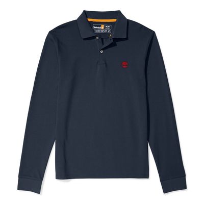 Polo slim manga larga Dark Sapphire 3Xl