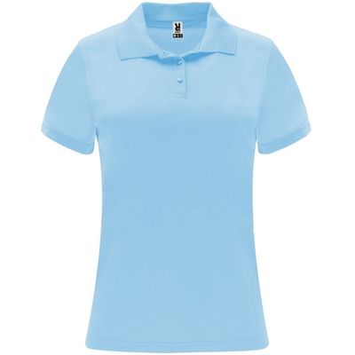 Polo técnico de manga corta para mujer Celeste S