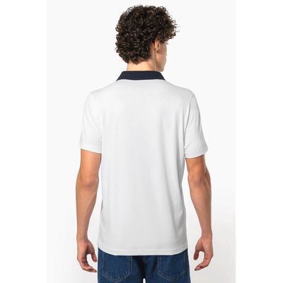 Polo bicolor hombre algodón