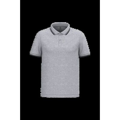 Polo manga corta hombre Oxford Grey / Black 3Xl