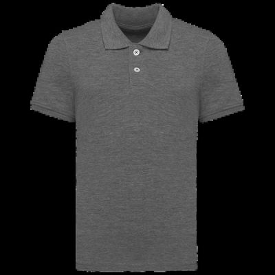 Polo algodón orgánico infantil Grey Heather 12/14 Ans