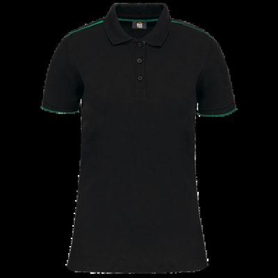 Polo ropa profesional mujer Black / Kelly Green Xs