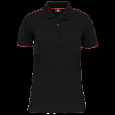 Polo ropa profesional mujer Black / Red Xs