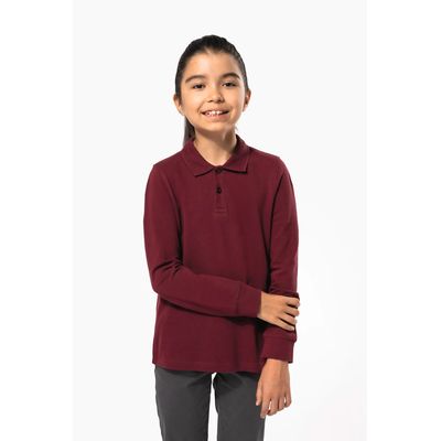 Polo manga larga infantil algodón