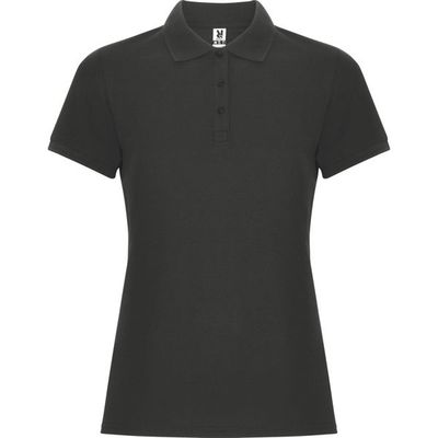 Polo mujer manga corta entallado Plomo Oscuro S