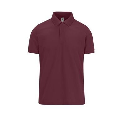 Polo manga corta hombre algodón preencogido Burgundy 3Xl