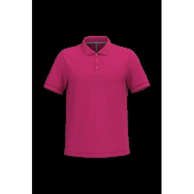 Polo de algodón manga corta para hombre Fuchsia Xl