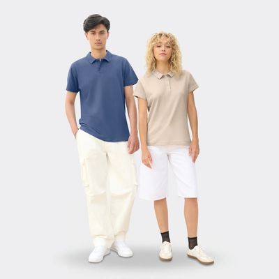 Polo unisex de algodón peinado