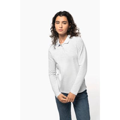Polo manga larga mujer algodón lavable
