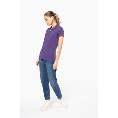 Polo piqué de manga corta de mujer