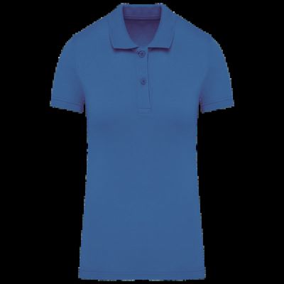 Polo de mujer de algodón orgánico Light Royal Blue Xs