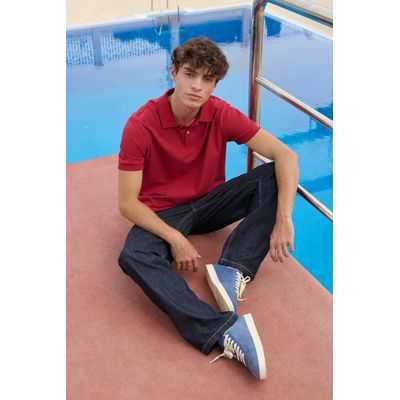 Polo hombre algodón corte cómodo