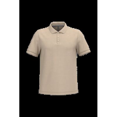 Polo de algodón manga corta para hombre Light Sand Xxl