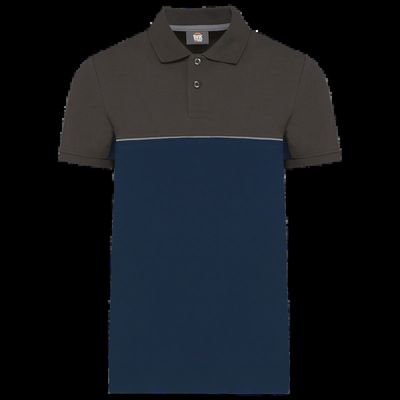 Polo bicolor manga corta unisex Navy / Dark Grey Xxl